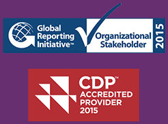 Global Reporting Initiative Organizational Stakeholder 2015 and CDP Accredited Provider 2015